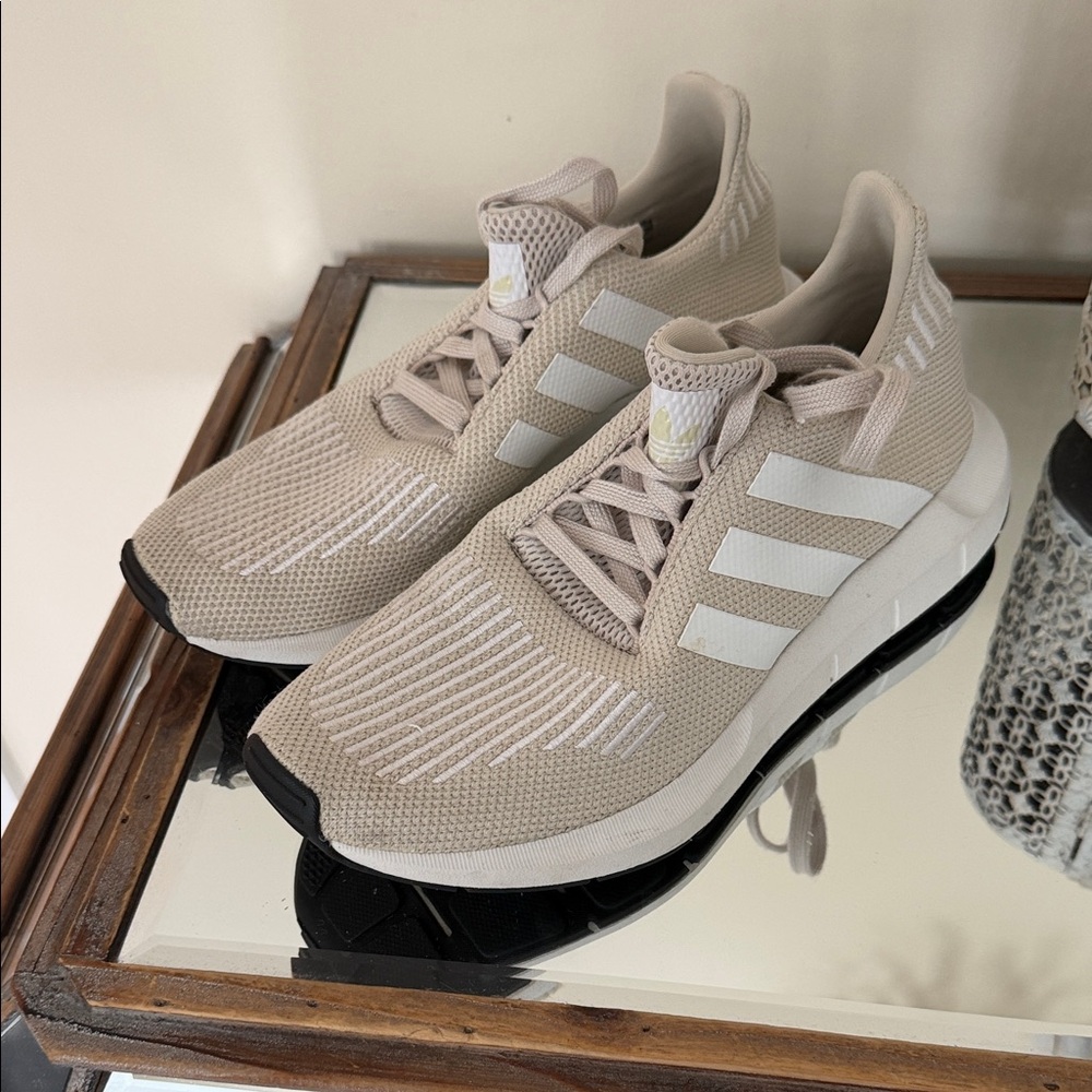 adidas Women's Sneakers in Beige and White